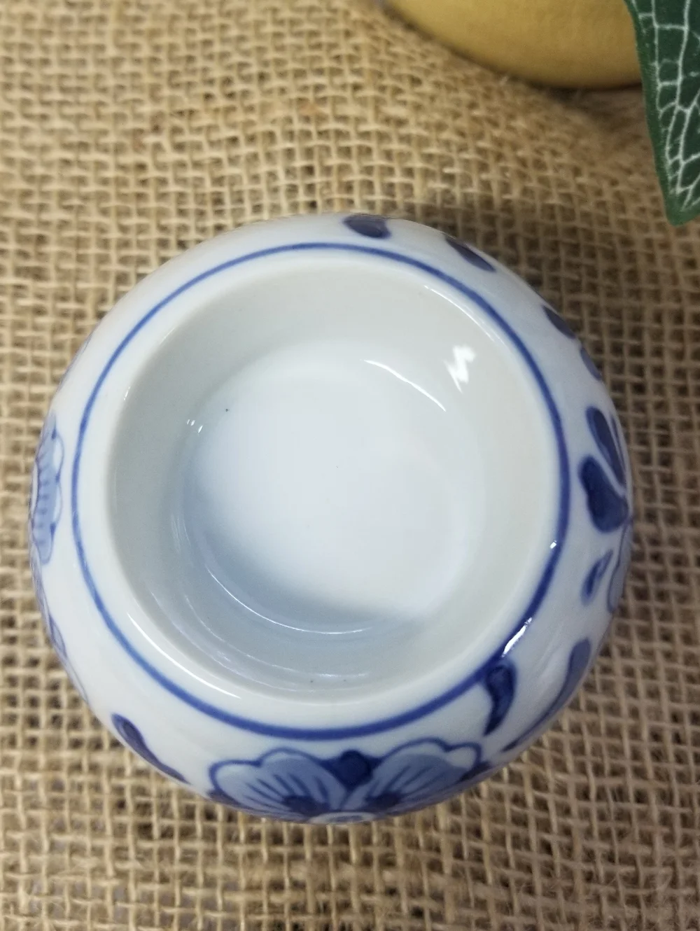 Blue Floral Candle Holder